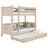 Lit superposé chêne blanchi pour enfants – tiroir na matelas, en chêne, Nizio