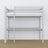 Loft bed grey wooden – top view of the sleeping area, Nizio