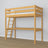 Lit mezzanine pin naturel – bureau en bois pod chambre, chambre d'enfant scandinave
