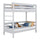 Grey Wooden Bunk Bed – Children’s Room, Solid Wood, Scandinavian Style