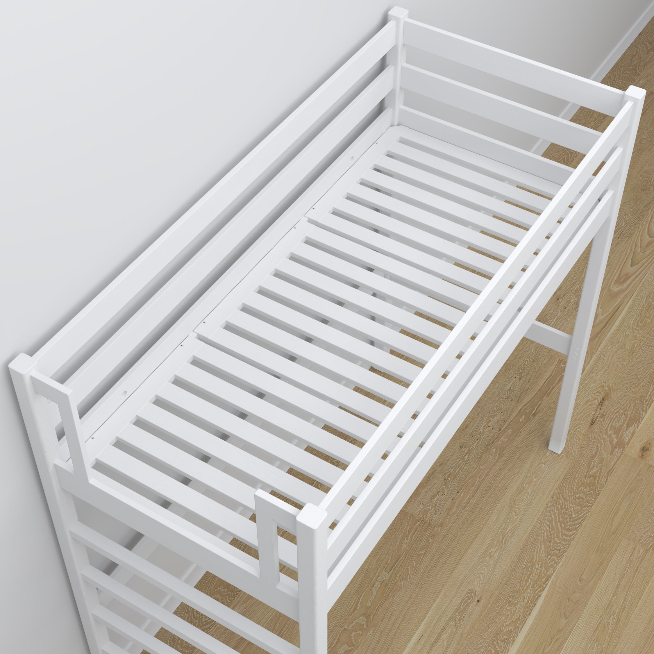 Hochbett mit Schreibtisch N01 RAL/NCS – aus Holz, Farbe an Innenraum angepasst, Nizio Home
