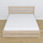 Doppelbett mit Schublade Eiche Eiche gebleicht – Schrägansicht, Scandi-Schlafzimmer