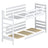 Natural Pine Wooden Bunk Bed with Mattress Drawer – Room Arrangement