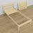 Clear pine bed with drawer made of wood – angled view
