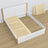 Double bed white with oak made of wood – dimensions and diagram, Nizio Home
