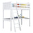 Loft Bed with Desk N04 Wooden in Custom RAL/NCS Color – Solid Wood, Nizio