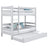 Lit superposé avec tiroir pour matelas en bois gris – chambre d'enfant scandinave
