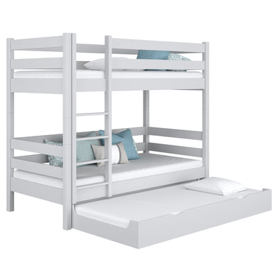 Grey Wooden Bunk Bed with Mattress Drawer – Scandi Children’s Room