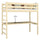 Clear Pine Wooden Loft Bed with Desk – Children’s Room, Scandi Nizio