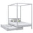 Lit à baldaquin avec tiroir pour matelas en bois gris – chambre d'enfant scandinave