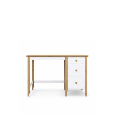 Bureau 3S Scandi en bois blanc / chêne naturel