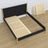 Doppelbett Holz Schwarz-Eiche – Maße und Schema, Nizio Home