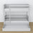 Grey Bunk Bed – Wooden Slatted Frame, Side View