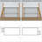 Lit mezzanine en bois blanc-chêne – vue du dessus na espace couchage