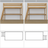 Lit mezzanine en chêne chêne naturel – vue du dessus na espace couchage