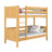 Natural Pine Wooden Bunk Bed – Children’s Room, Solid Wood, Scandinavian Style