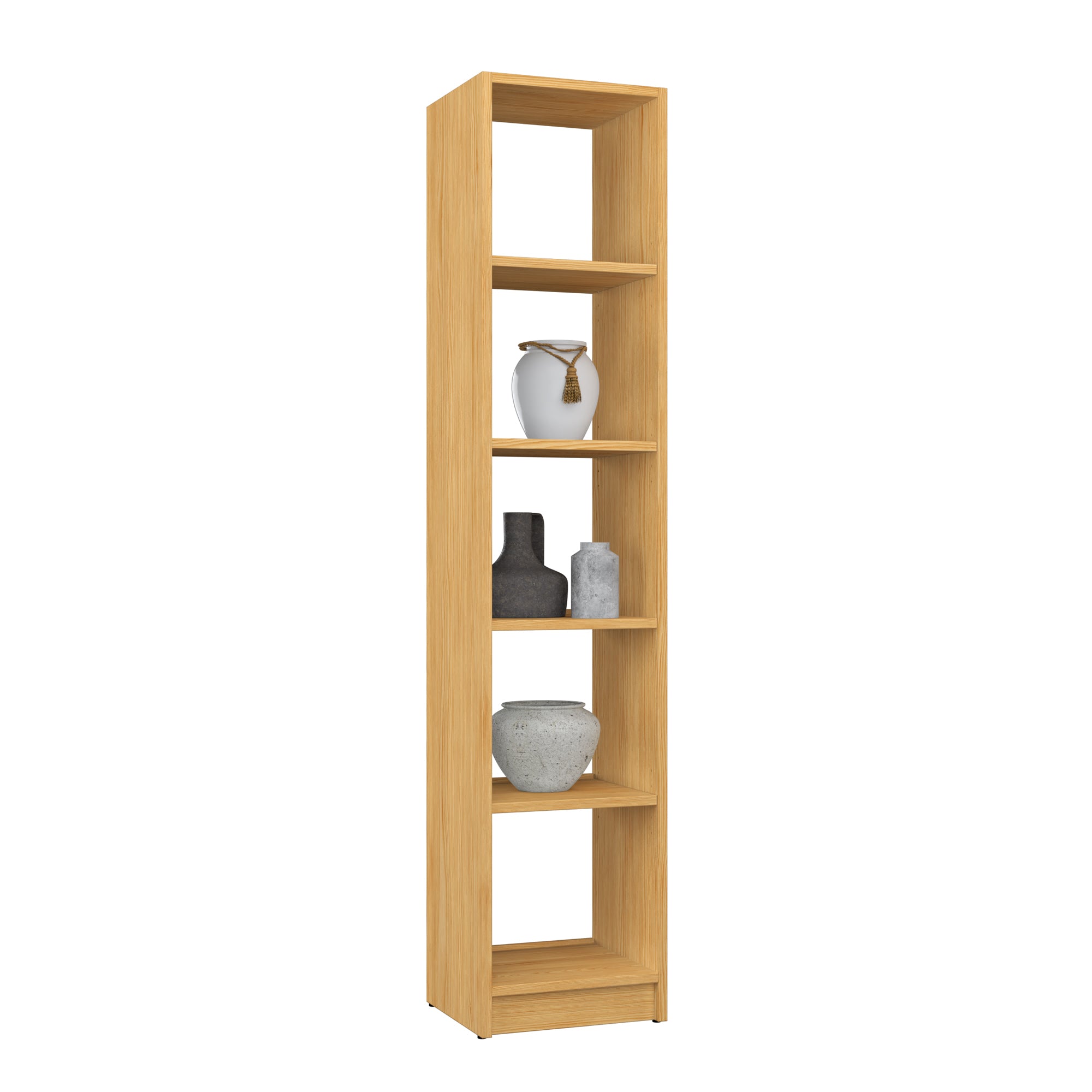 Étagère en bois pin naturel – salon i bureau, bois massif, style scandinave Nizio