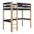 Hochbett aus Holz schwarz-eiche – Kinderzimmer, Massivholz, Scandi-Stil