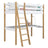 White and Oak Wooden Loft Bed with Desk – Children’s Room, Scandi Nizio