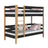 Holz-Etagenbett schwarz-eiche – Kinderzimmer, Massivholz, skandinavischer Stil