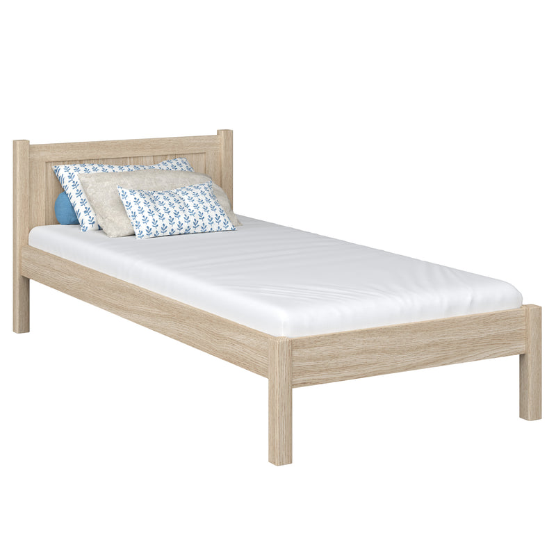 Einzelbett aus Eiche weiß gebeizt – Kinderzimmer, Massivholz, Scandi-Stil