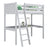 Grey Wooden Loft Bed with Desk – Children’s Room, Scandi Nizio