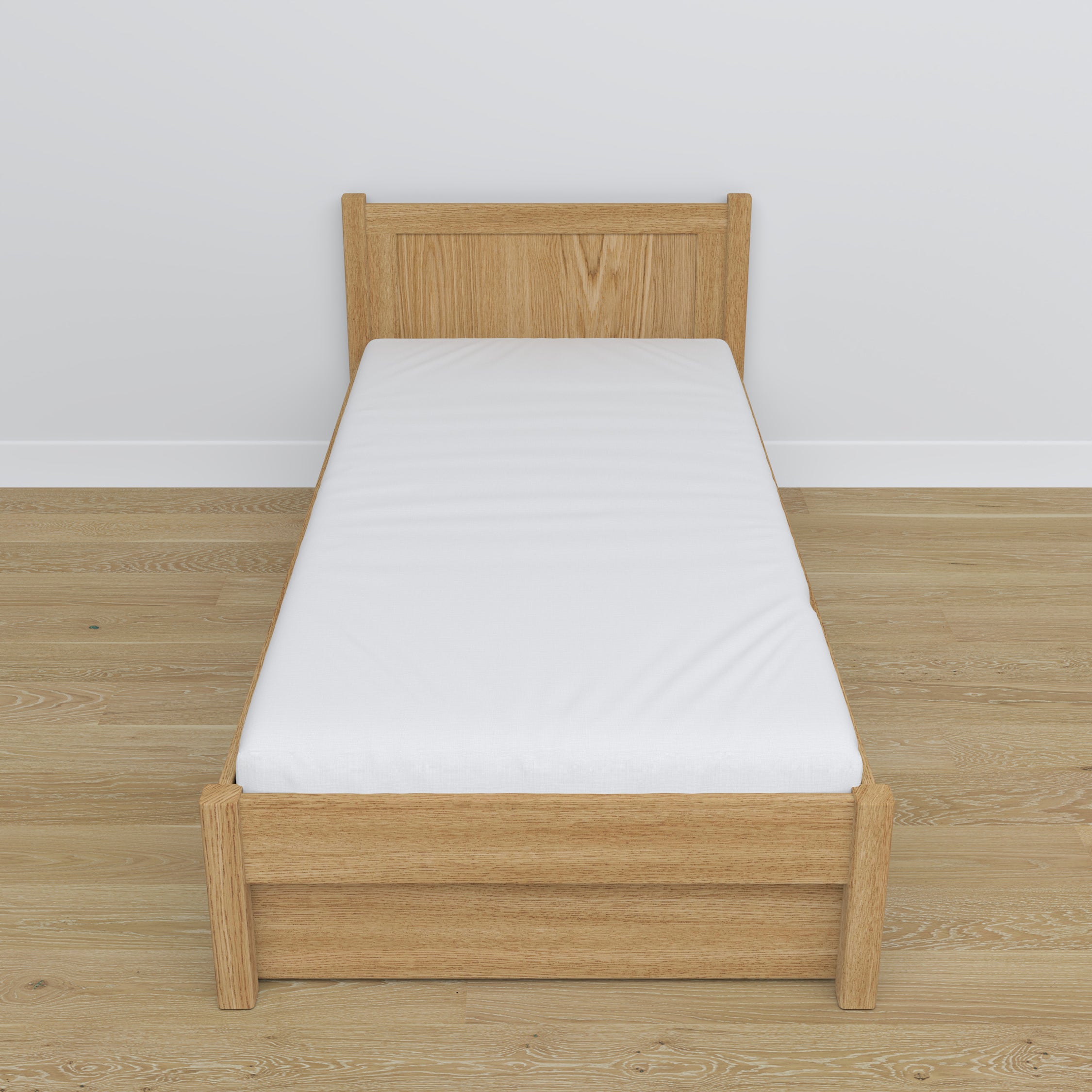 Bett Natureiche mit Schublade – Führungsschienen und Eichendetails, Nizio
