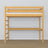 Hochbett mit Schreibtisch aus Holz Kiefer natur – Details der Verbindungen und Leiter