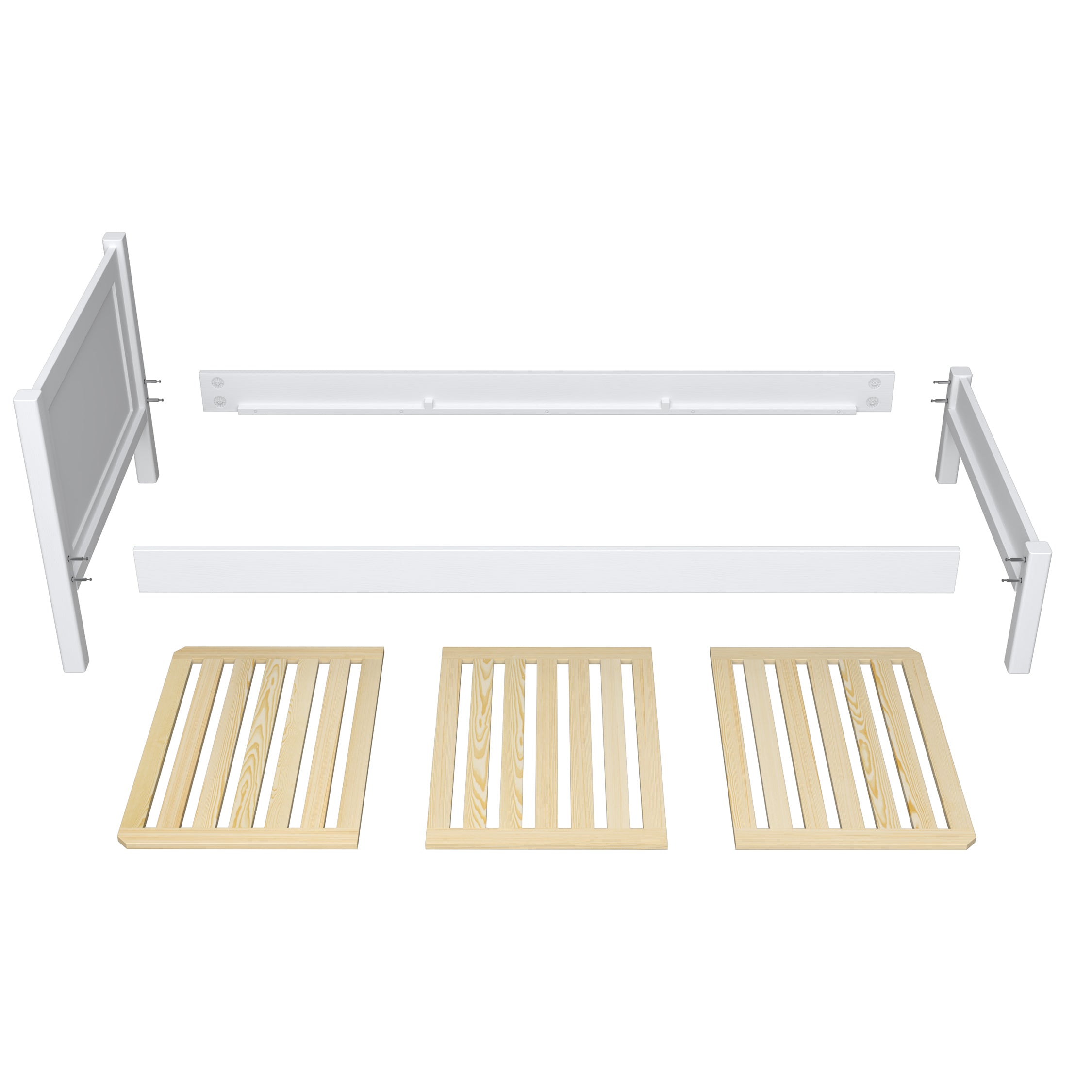 Lit gris z tiroir – ensemble en bois, scandinave Nizio Home