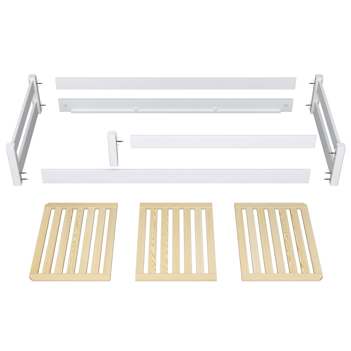 Low Bed Oak Bleached Oak – Angled View, Scandinavian Design