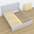 Doppelbett Aschgrau aus Holz – Maße und Schema, Nizio Home
