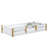 Lit bas en bois blanc-chêne – chambre, bois massif, style scandinave Nizio