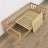 Sofa-lit en bois pin naturel – détails du bois et des assemblages, Nizio Home