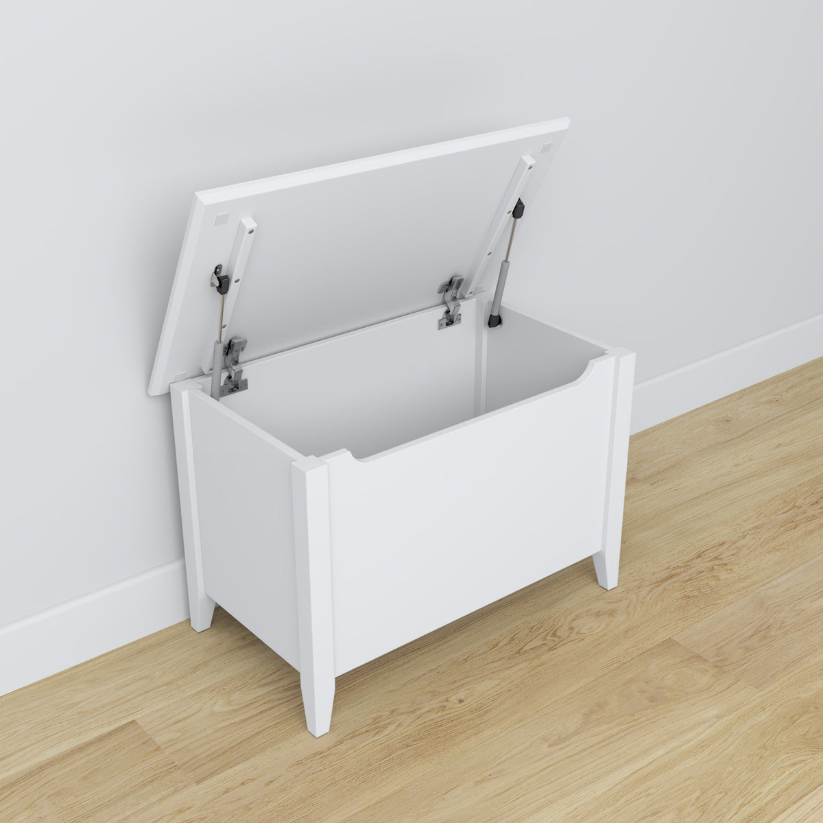 Coffre blanc en bois – dimensions et schéma, Nizio Home