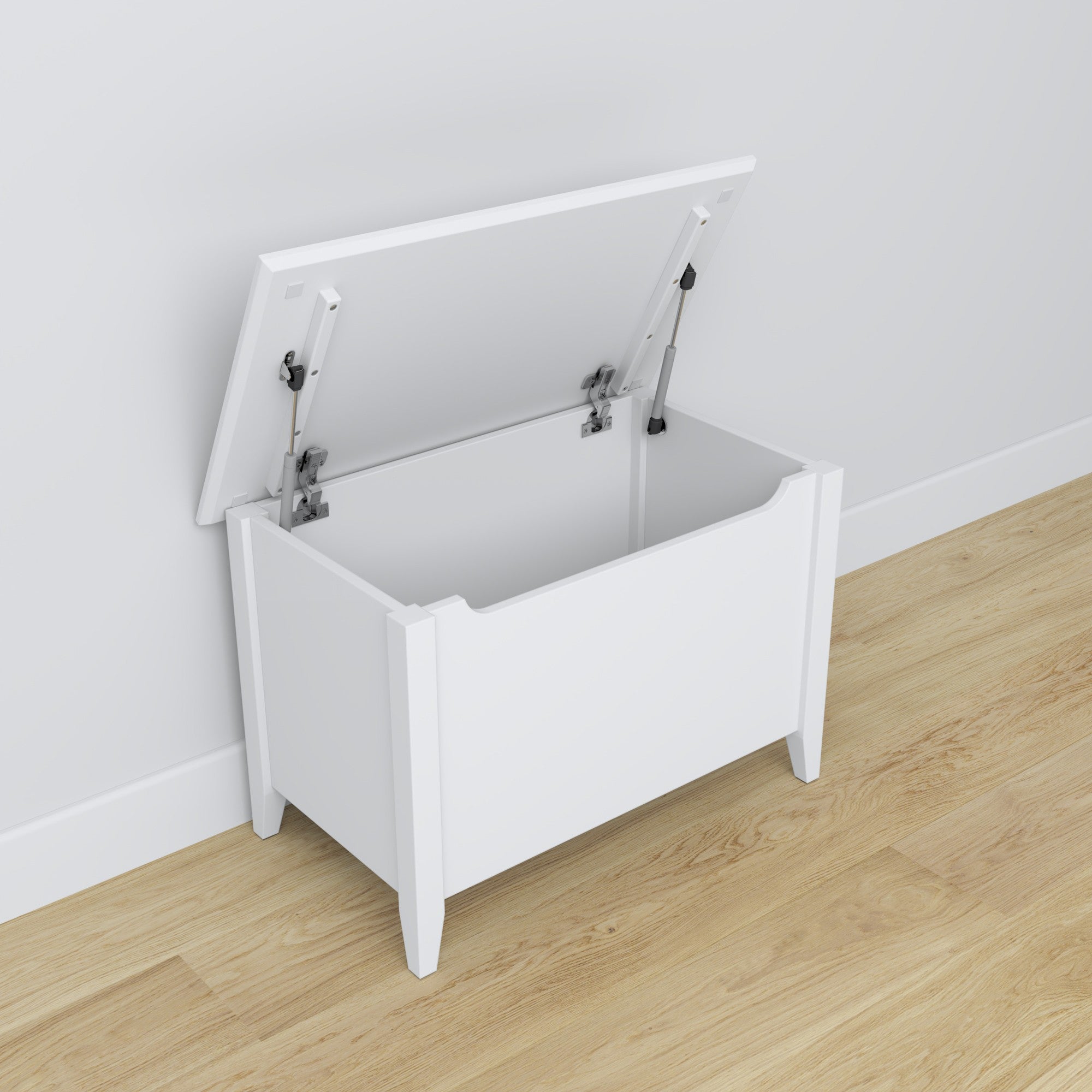 Coffre blanc en bois – dimensions et schéma, Nizio Home