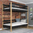 Black and Oak Wooden Bunk Bed – Two Sleeping Areas in One, Safe Construction
