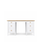 Bureau 6S Scandi en bois blanc / chêne naturel