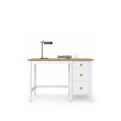 Bureau 3S Scandi en bois blanc / chêne naturel