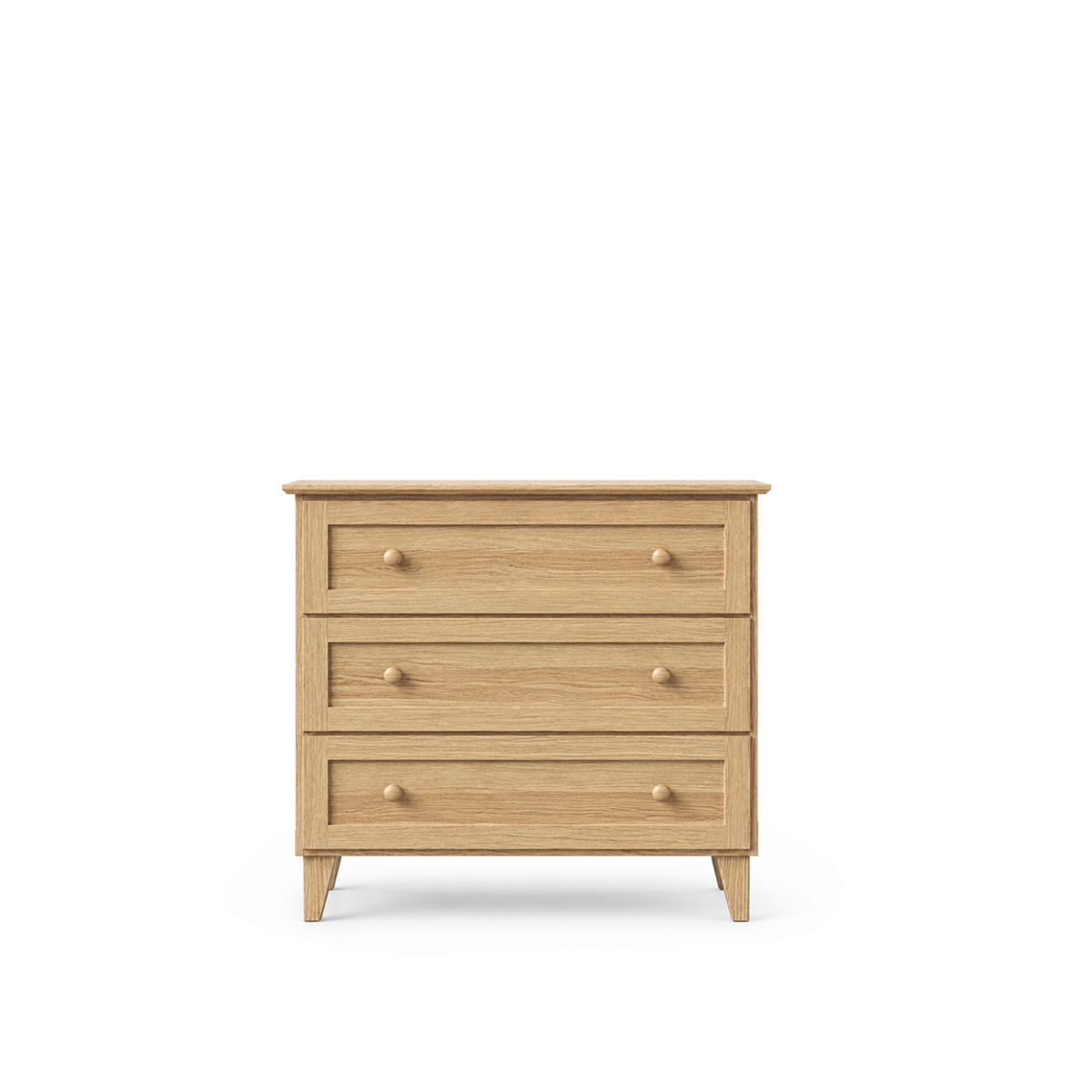 Kommode mit 3 Schubladen Eiche natur 105 cm – Schlafzimmer, skandinavischer Stil