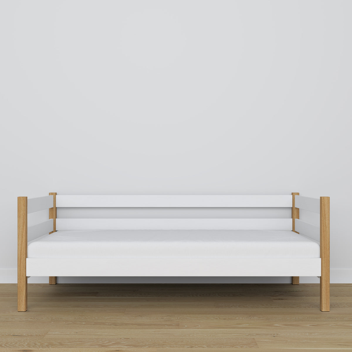 Bettsofa aus Holz Weiß-Eiche – Holz- und Verbindungsdetails, Nizio Home