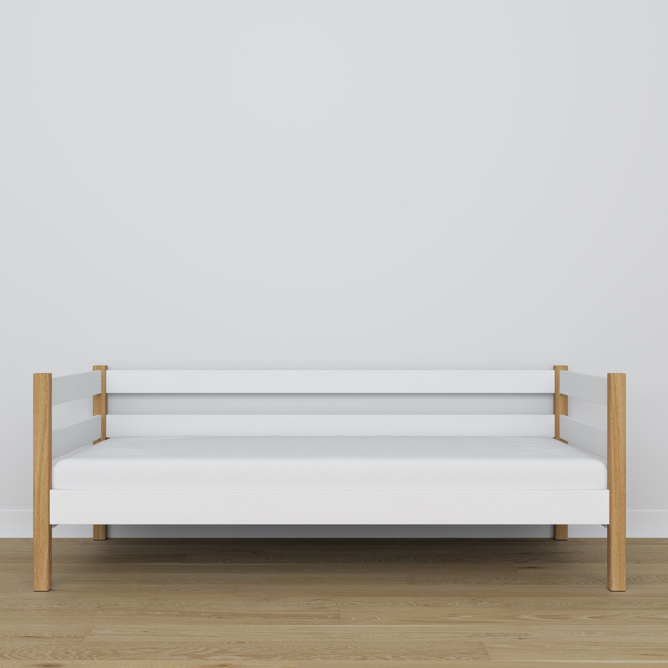 Bettsofa aus Holz Weiß-Eiche – Holz- und Verbindungsdetails, Nizio Home