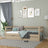 Sofa-Bett Eiche gebleicht – seitliche Schutzbarriere Eiche, Seitenansicht, Nizio