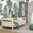 Sofa-lit en bois pin incolore – vue de côté, forme et proportions du meuble