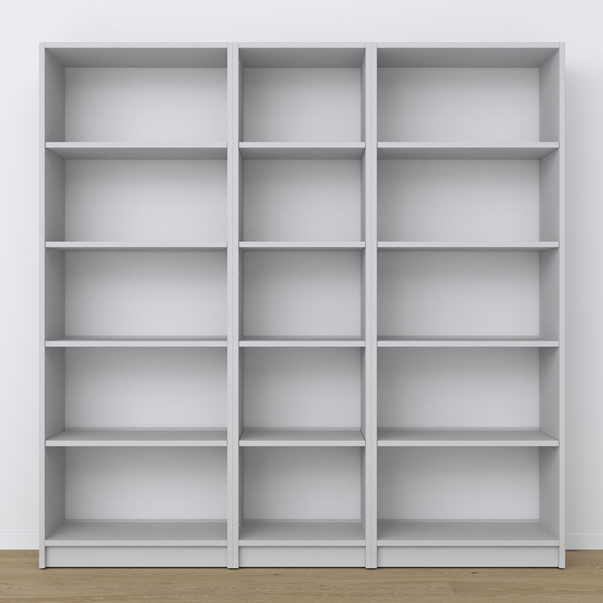 Étagère en bois gris dans le salon – décoration scandinave, Nizio