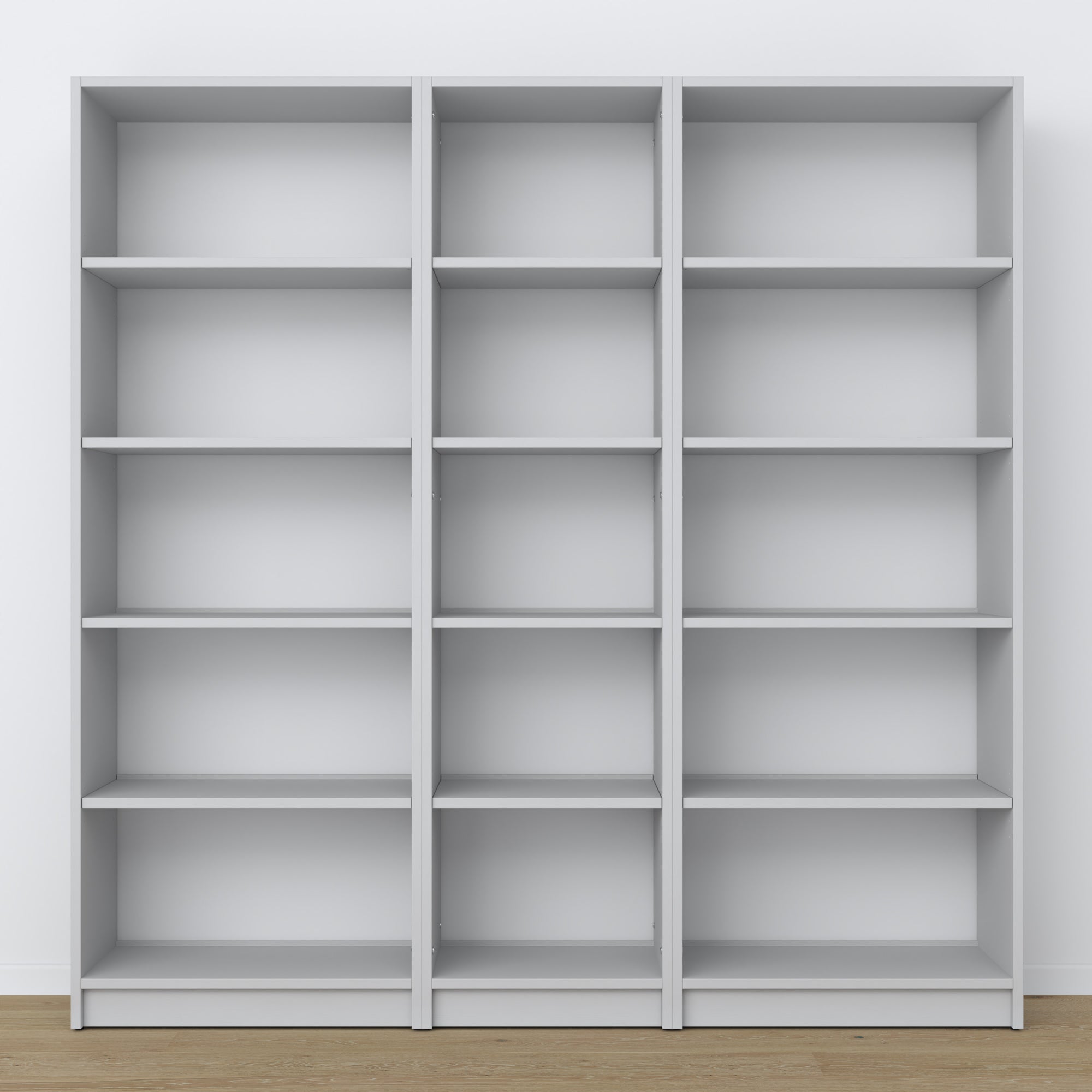 Étagère en bois gris dans le salon – décoration scandinave, Nizio