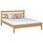 Eichenholz-Doppelbett N01 Eiche natur – Gesamtansicht, massives Eichenholz
