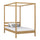 Oak canopy bed natural oak – child’s room, Scandinavian style, Nizio