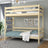 Clear Pine Wooden Bunk Bed – Two Sleeping Areas in One, Safe Construction