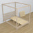 Bleached oak canopy bed made of oak – side view, scandi style