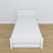 Bett Weiß mit Schublade – Schienen und Details aus Holz, Nizio